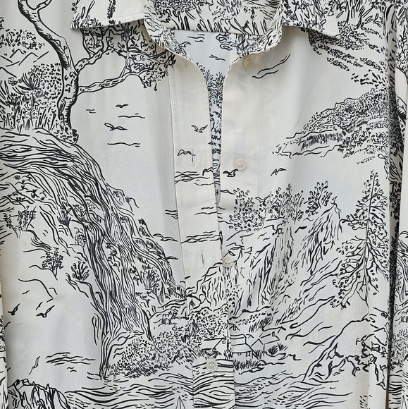 H&M Oversized Garden Patterned Button Down - Picture 3 of 5